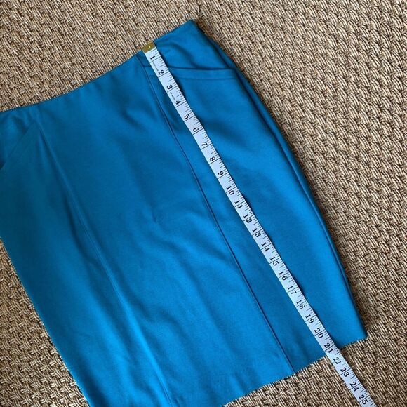 CAbi Bright Teal Segourney Pencil Skirt w/ Pockets Size 4 EUC - Picture 5 of 5